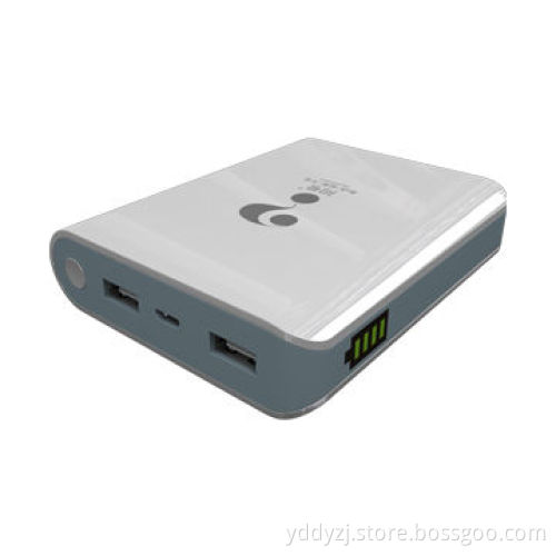10,400mA Power Bank with Dual-USB Output, Private Mold, FCC, CE, RoHS Marks